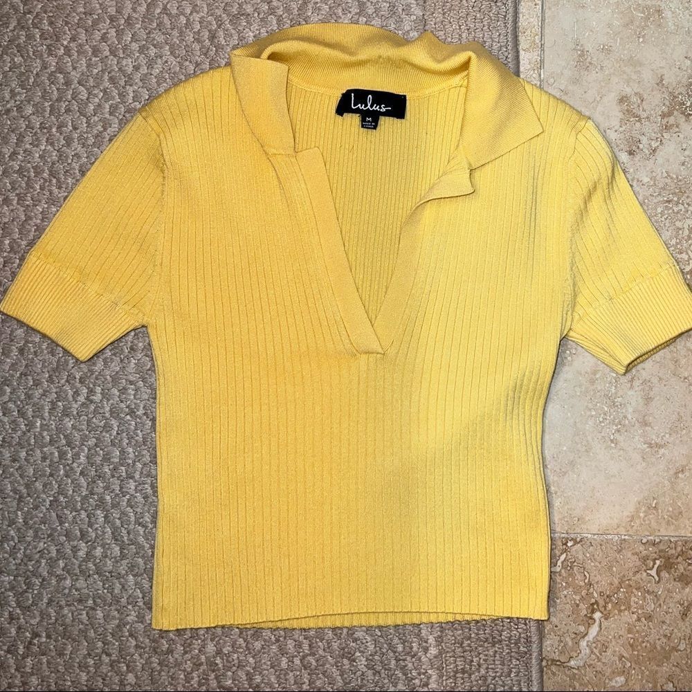 COPY - Lulus Ribbed Polo Top
